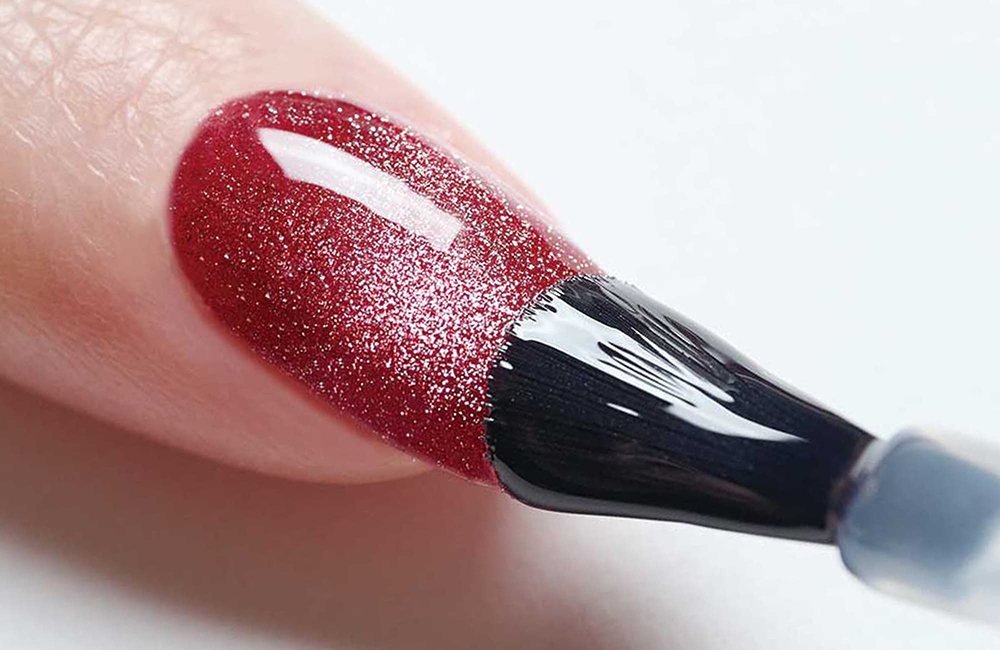 Apply gel topcoat and cure with light.